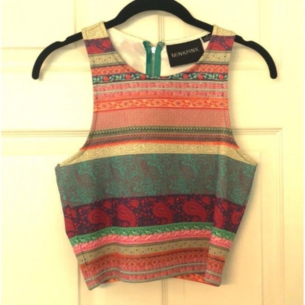 Mink Pink sleeveless crop tank